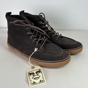 NWT Obey Generic Surplus High Top Suede Boots Brown Leather Sneakers Men 10.5